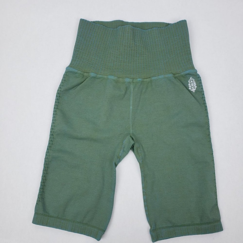 Free People Good Karma Green HW Bike Shorts - Picture 3 of 8